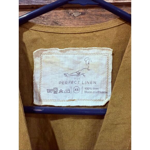 NotPerfectLinen linen wrap dress size XS - Picture 3 of 7